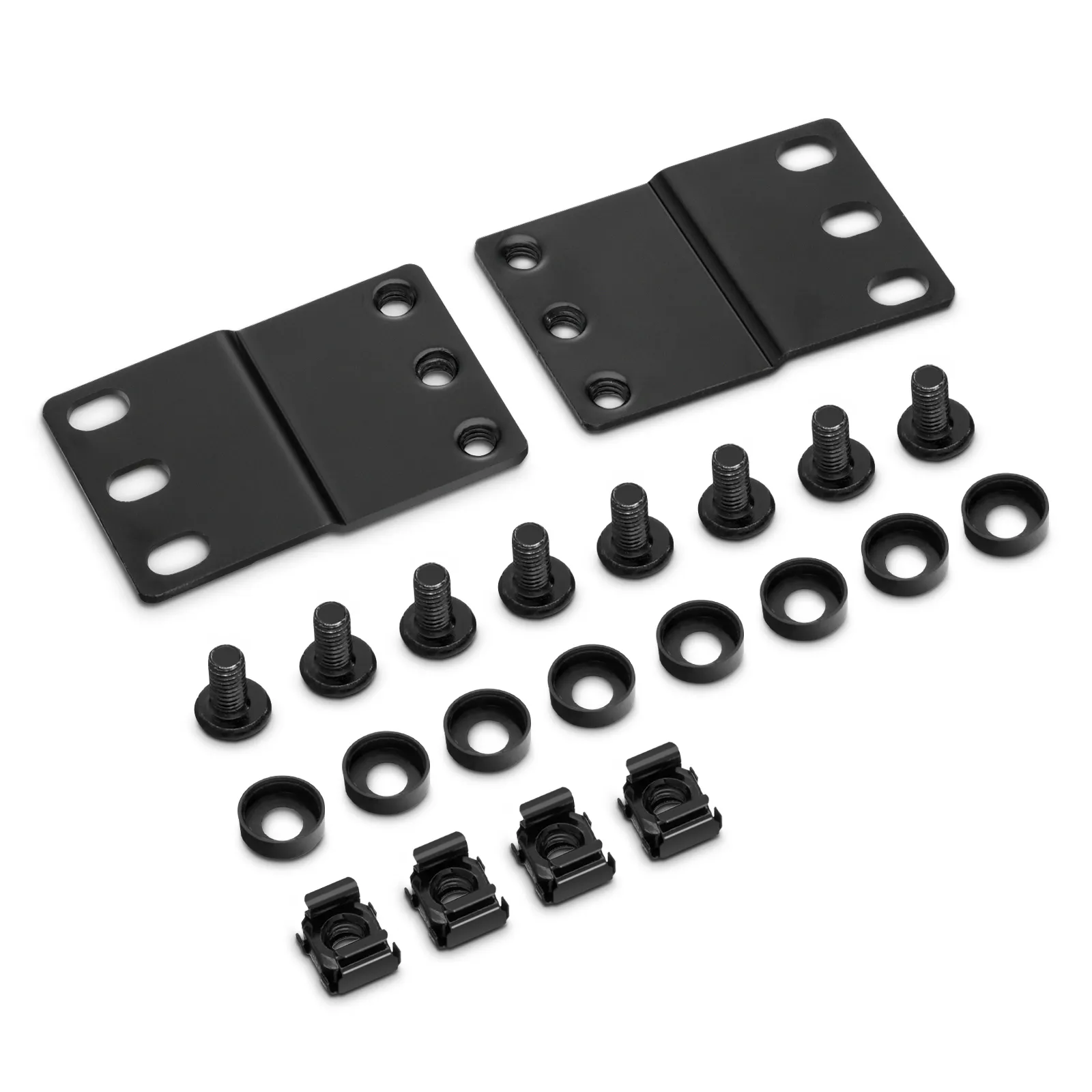 23" to 19" Rack Extender Bracket for Mounting 19" Equipment into 23" Racks/Cabinets, 1U, Black (2pcs/Pack)