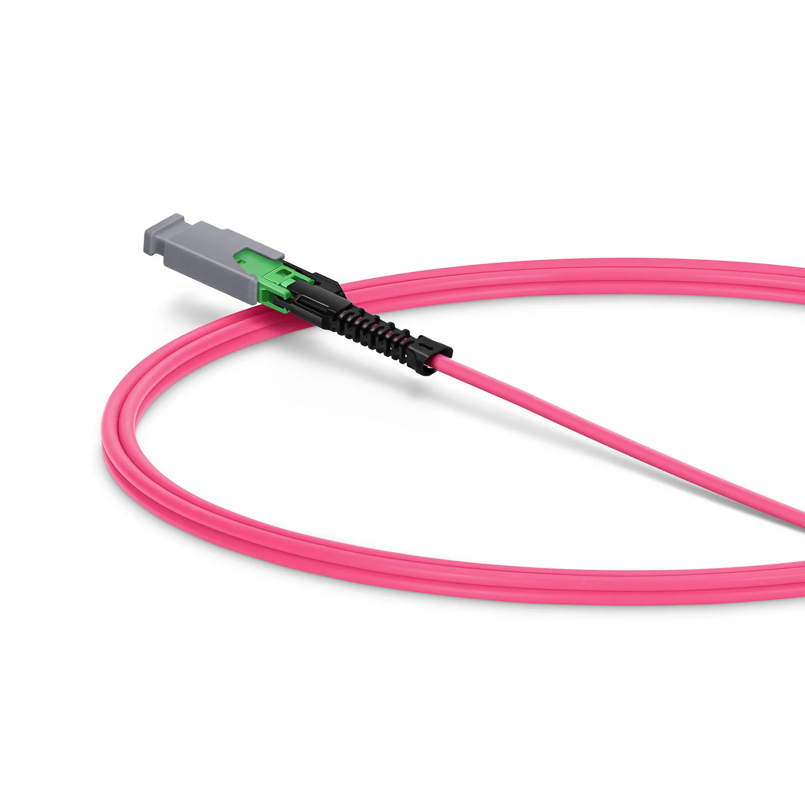 1m (3ft) MMC Jumper, MMC-16 APC (Female) to MMC-16 APC (Female), 16 Fibers, Multimode (OM4), Plenum (OFNP), 0.35dB Max, Jumper Polarity, Magenta