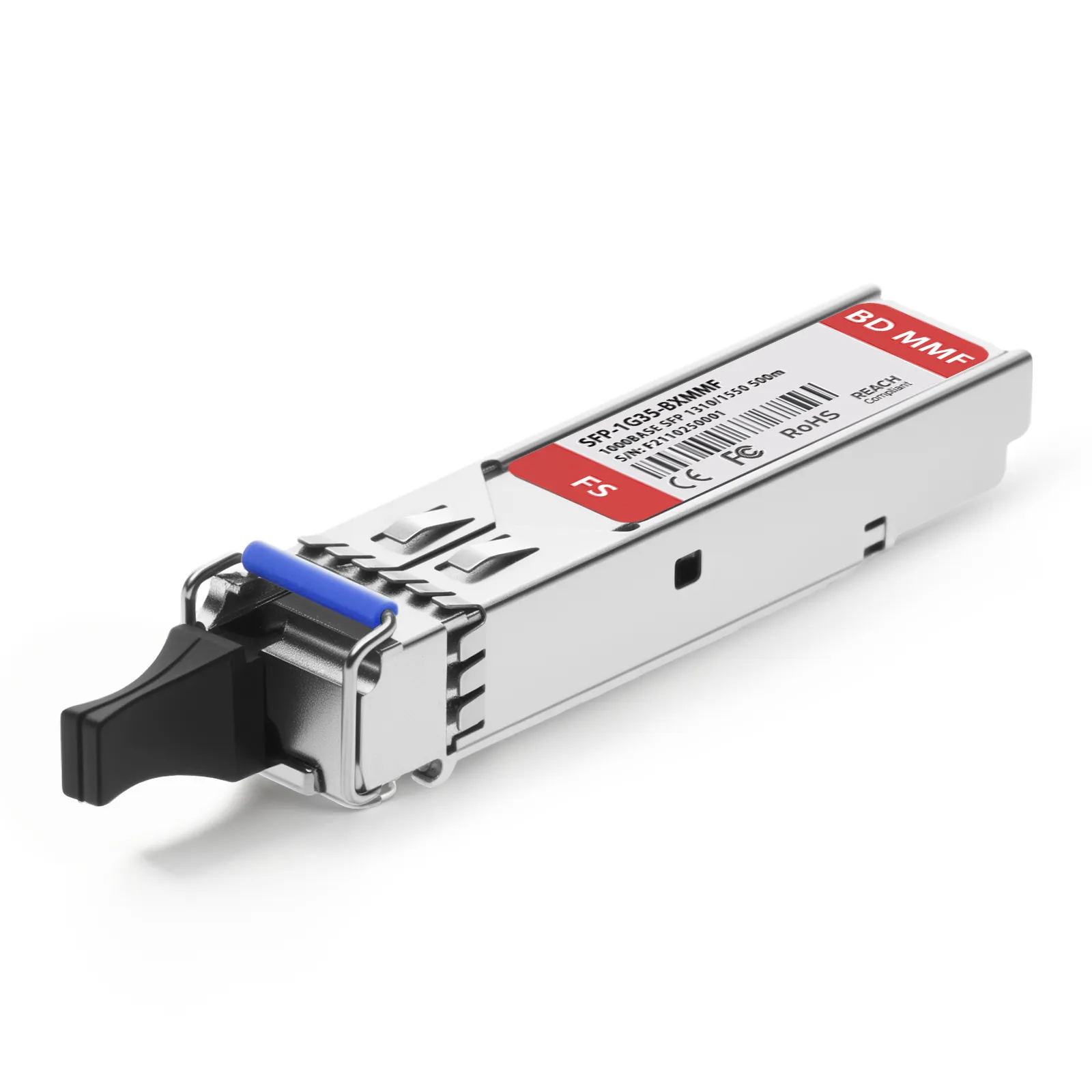 Customized 1000BASE-BX-U SFP BiDi 1310nm-TX/1550nm-RX 500m Simplex LC/UPC MMF Transceiver Module