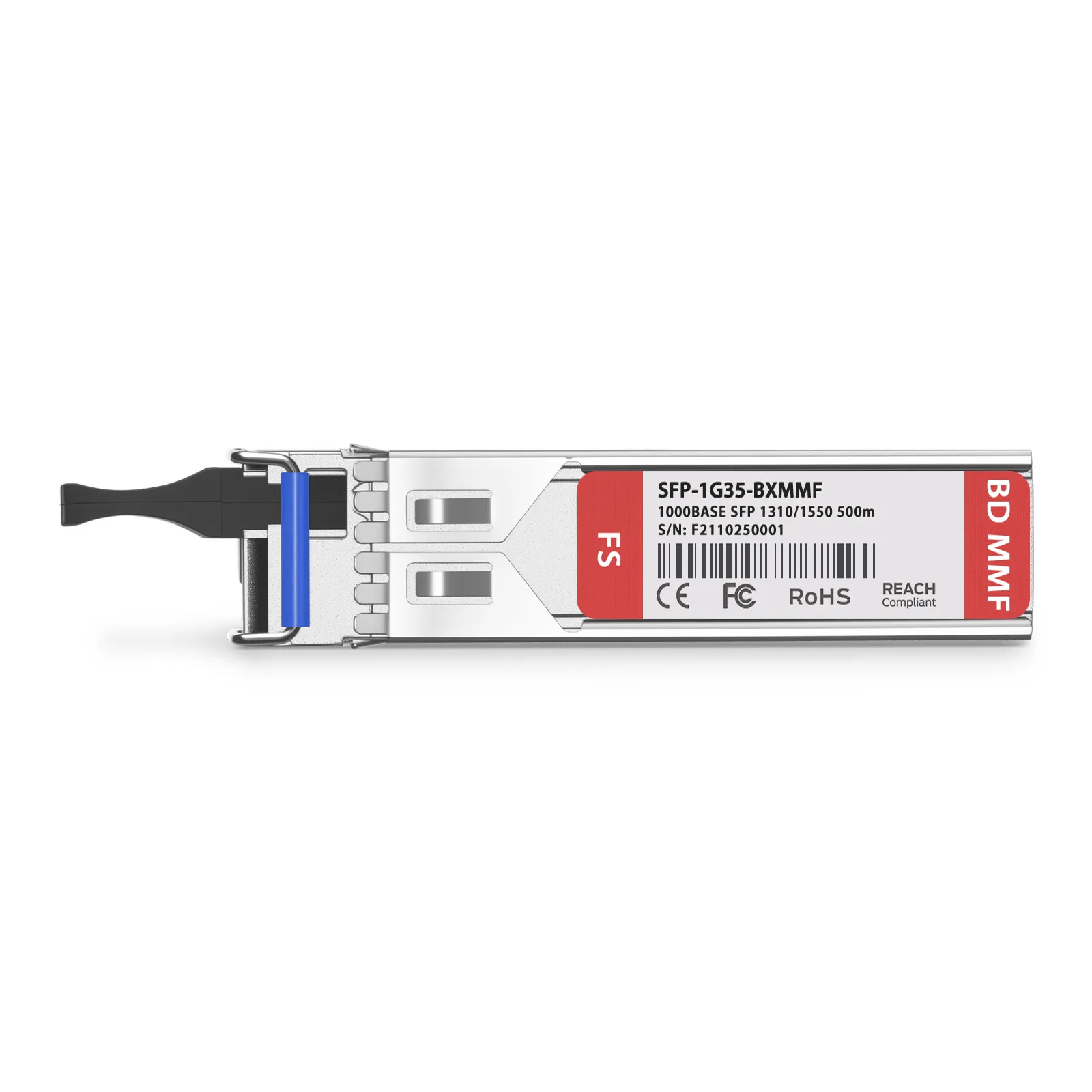 Customized 1000BASE-BX-U SFP BiDi 1310nm-TX/1550nm-RX 500m Simplex LC/UPC MMF Transceiver Module
