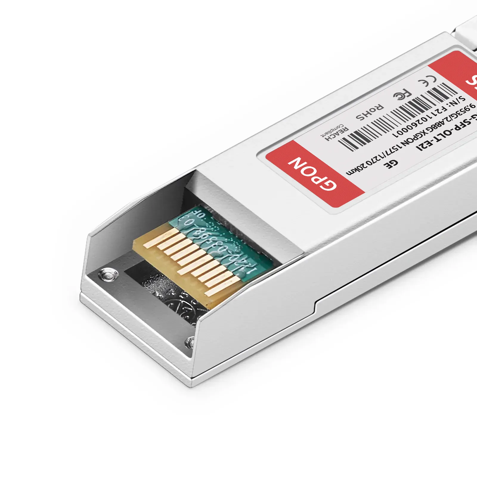 Generic Compatible XGPON OLT SFP+ 1577nm-TX/1270nm-RX 9.953G-TX/2.488G-RX Class E2 20km Simplex SC/UPC SMF Transceiver Module