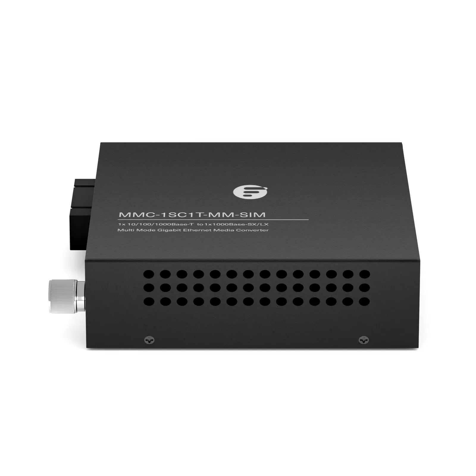 1x 10/100/1000Base-T RJ45 to 1x 1000Base-SX/LX Multimode SC Duplex 850nm 550m Gigabit Ethernet Media Converter, Slide-in Module, American Plug Standard