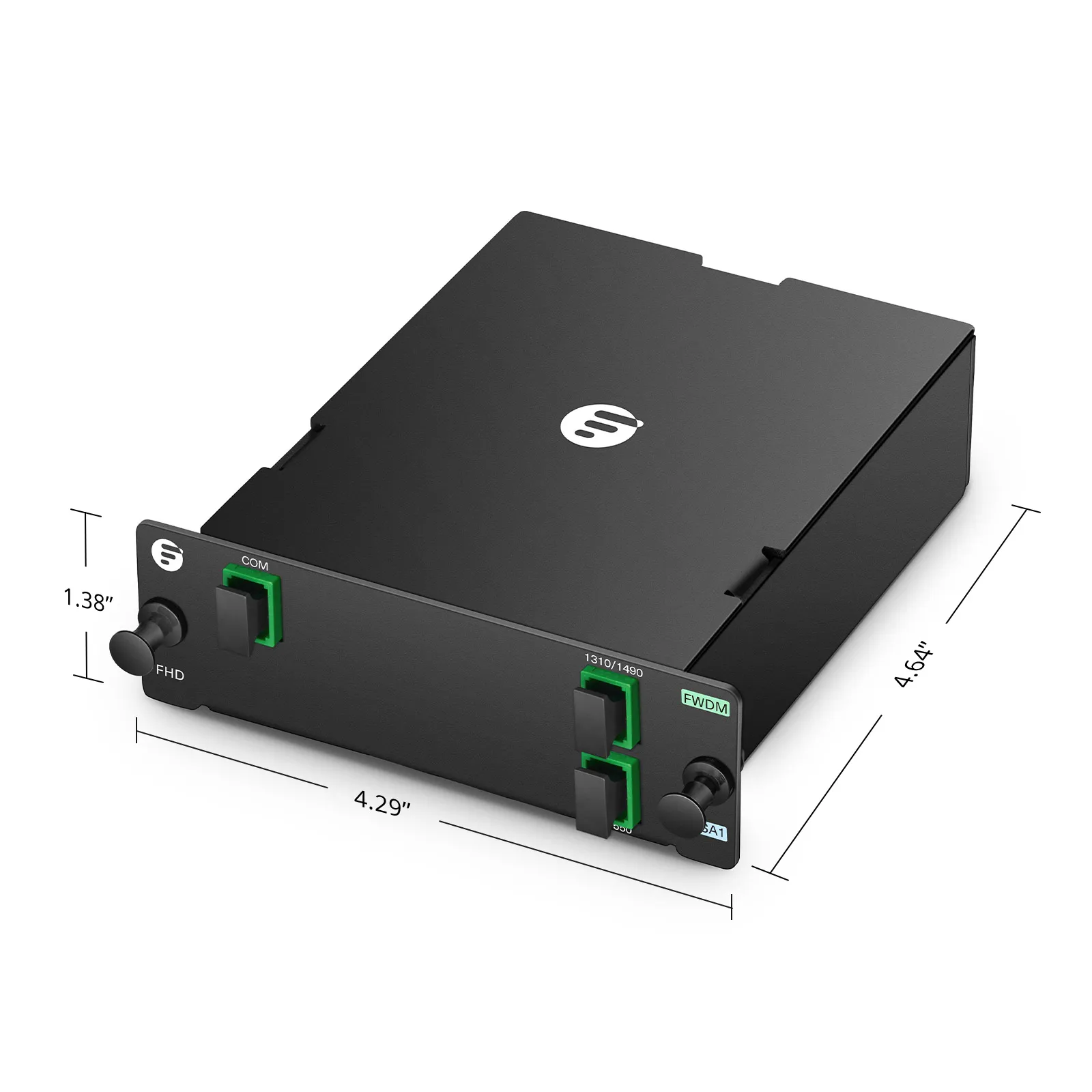 34/5SA1, T1310&1490/R1550nm Filter Wavelength Division Multiplexer, SC/APC, FHD® Cassette