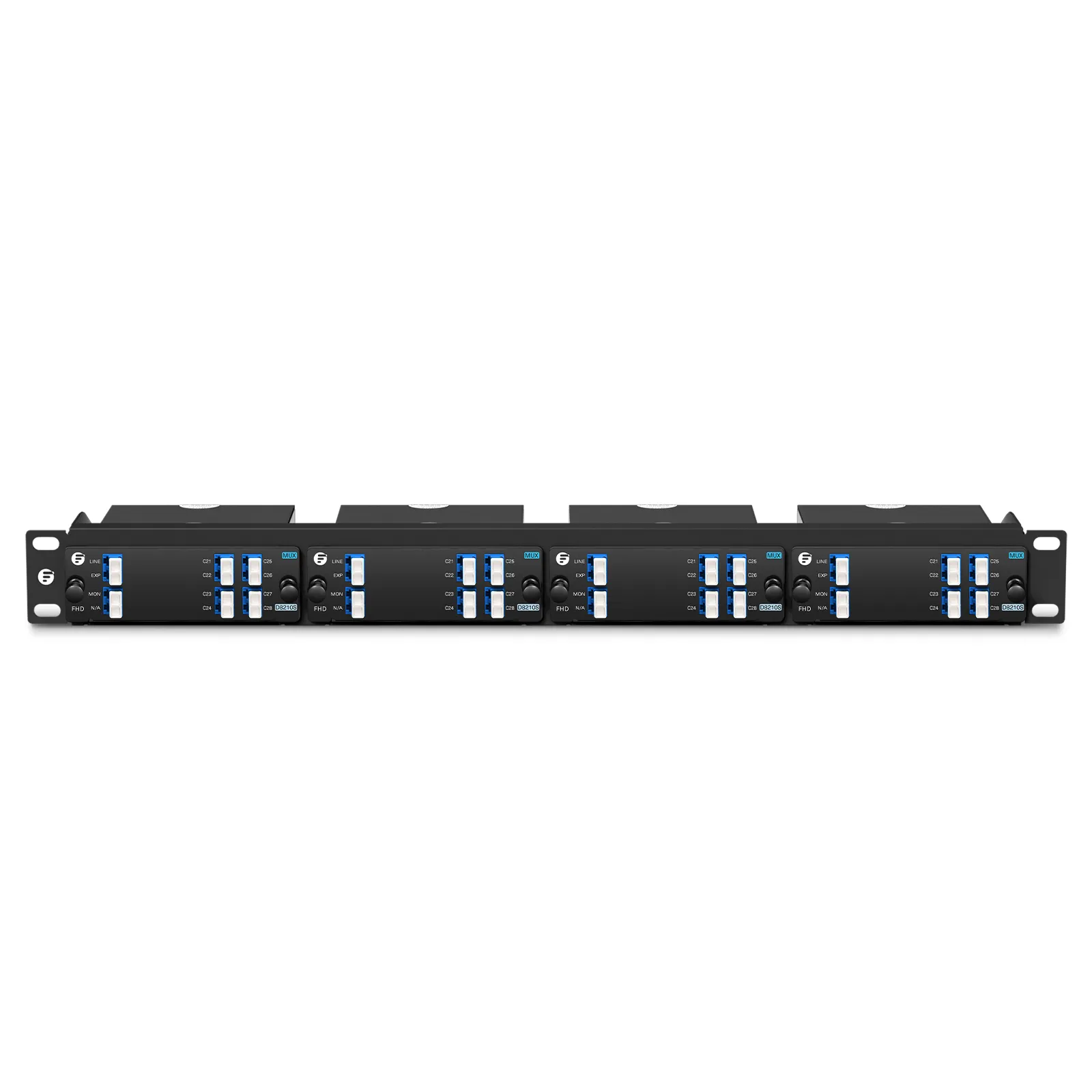 8 Channels DWDM Mux or Demux, 100GHz C21-C28, with Monitor and Expansion Port, 2.75dB Typical IL, LC/UPC, Single Fiber, High Density, FHD&reg; Plug-in Module