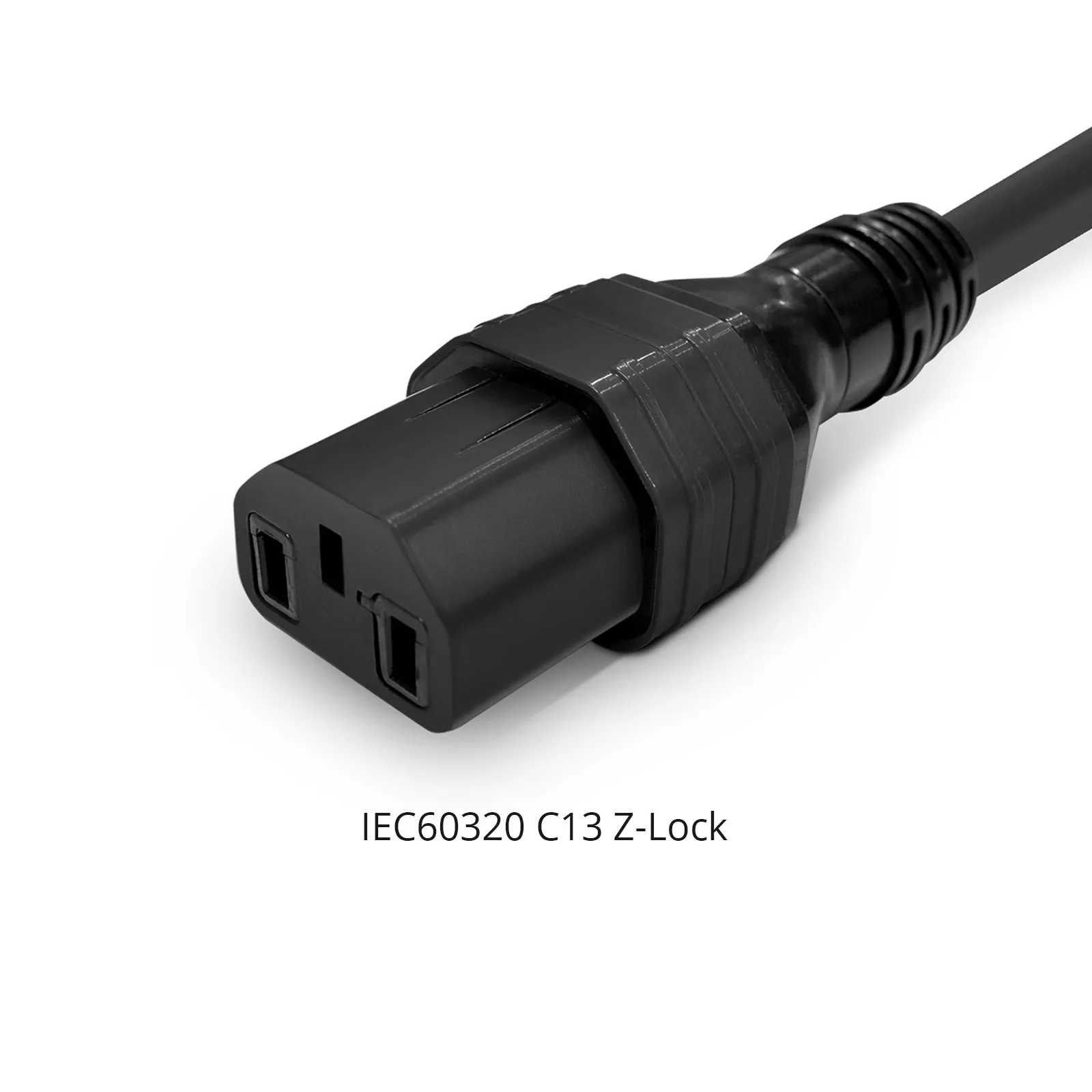 2ft (0.6m) Z-LOCK⁺ Dual Locking IEC60320 C14 to IEC60320 C13 17AWG