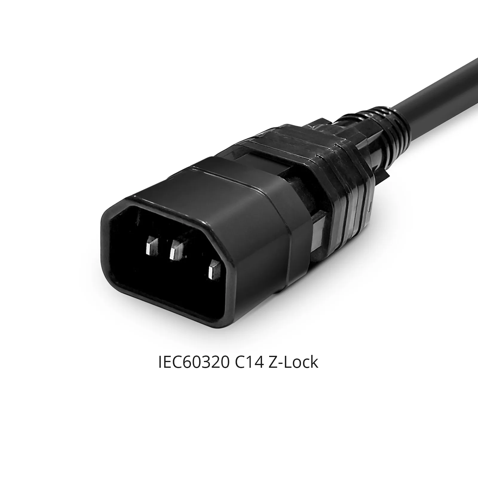2ft (0.6m) Z-LOCK⁺ Dual Locking IEC60320 C14 to IEC60320 C13 17AWG