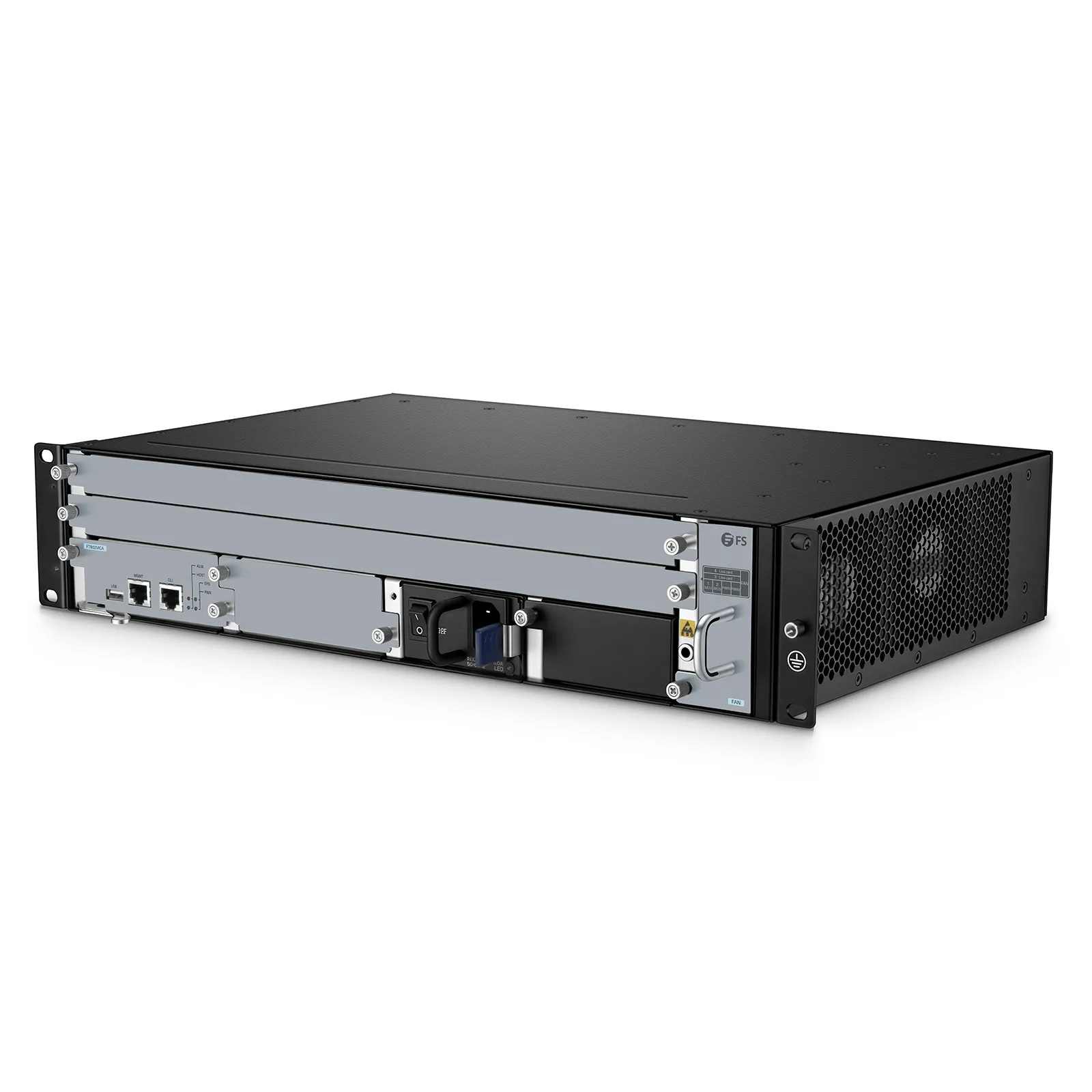OLT7810-02, 2-Slot GPON/XG(S)-PON/Combo OLT, 2 Power Slots, 2 Control Slots, 2 Line Card Slots, Standard Fan, Broadcom Chip (1x AC PSU & 1x MCU Included)