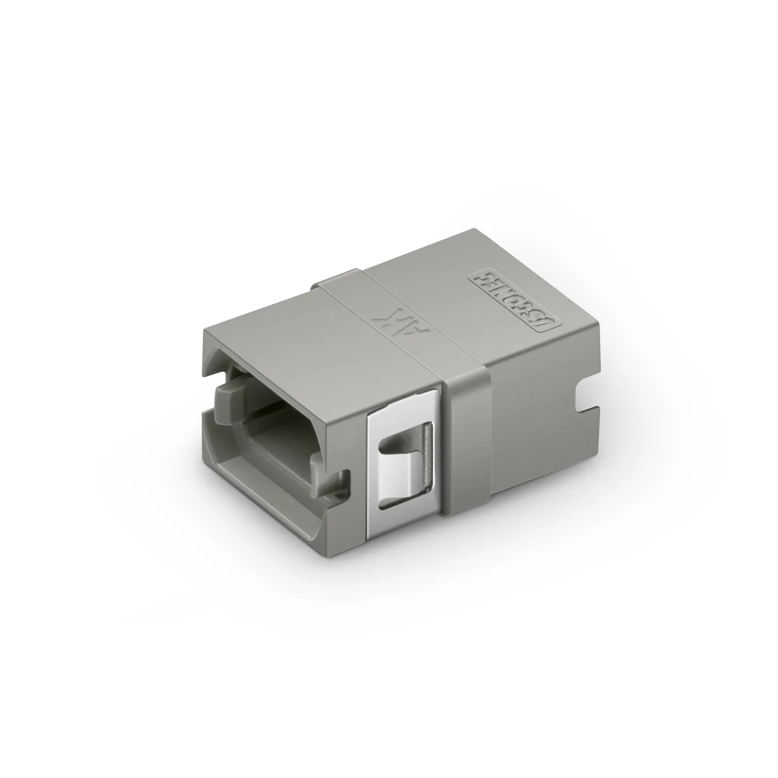 US Conec MTP&reg;/MPO-8/12/24 Grey Fiber Optic Adapter/Coupler without Flange, Key Up to Up