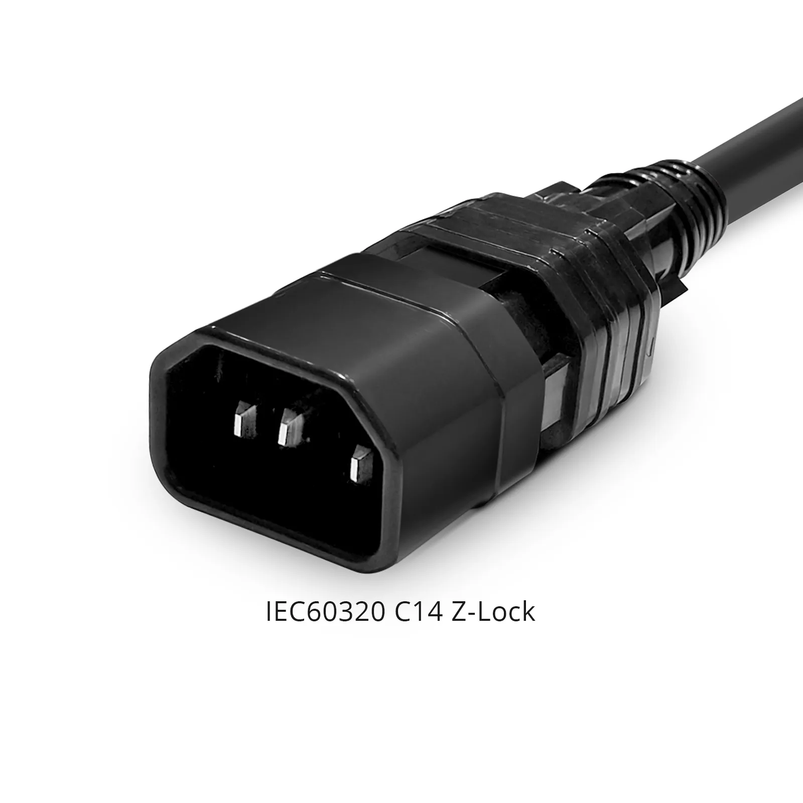 2ft (0.6m) Z-LOCK⁺ Dual Locking IEC60320 C14 to IEC60320 C15 14AWG