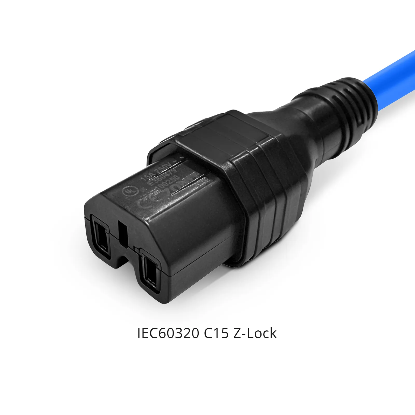 6.6ft (2m) Z-LOCK⁺ Dual Locking IEC60320 C14 to IEC60320 C15 14AWG