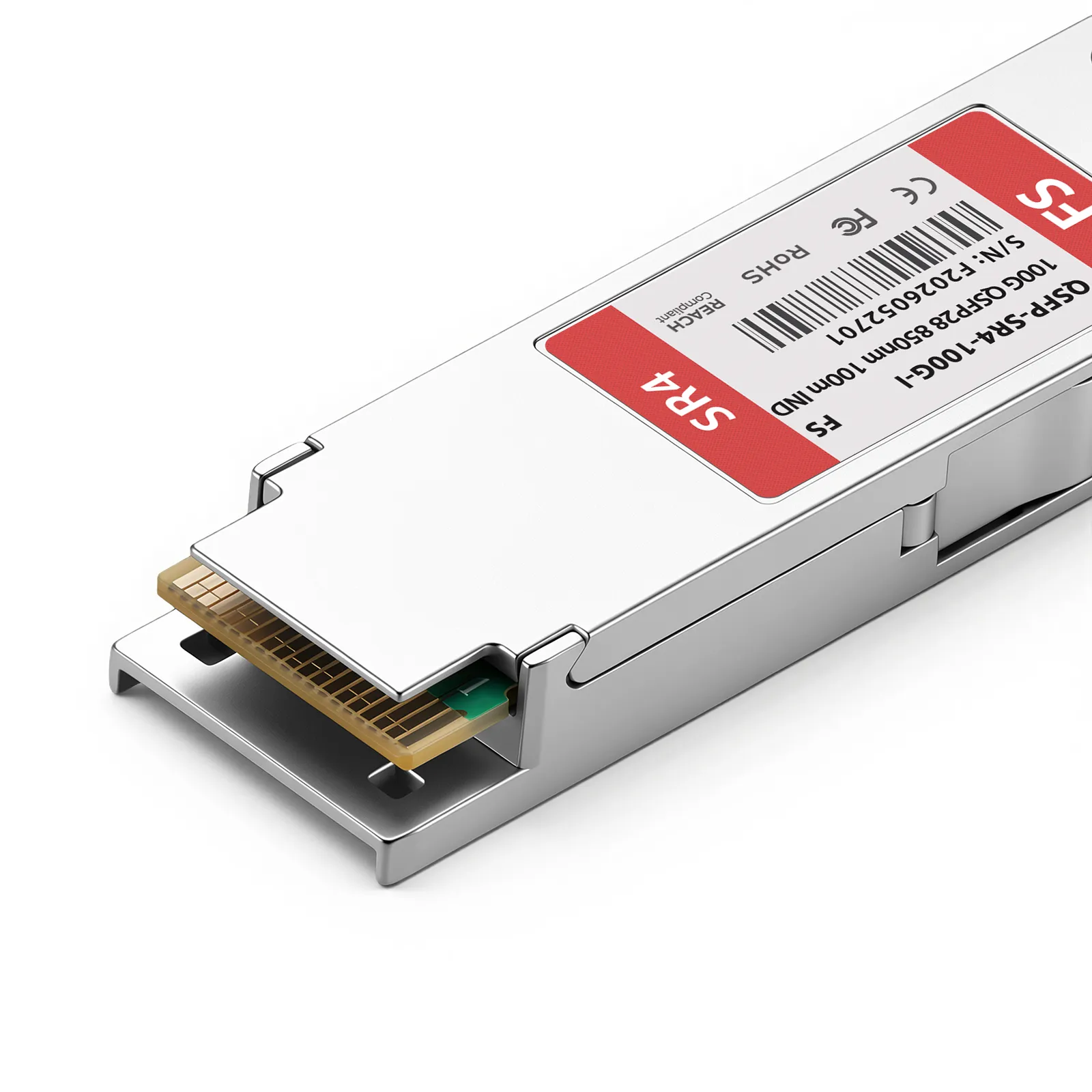 ルーター・ネットワーク機器 FXC QSFP-100G-SR4 QSFP28 100m 850nm 工業用 QSFP28-ISR4-100G｜100GBASE-SR4 QSFP28モジュール(850nm 100m