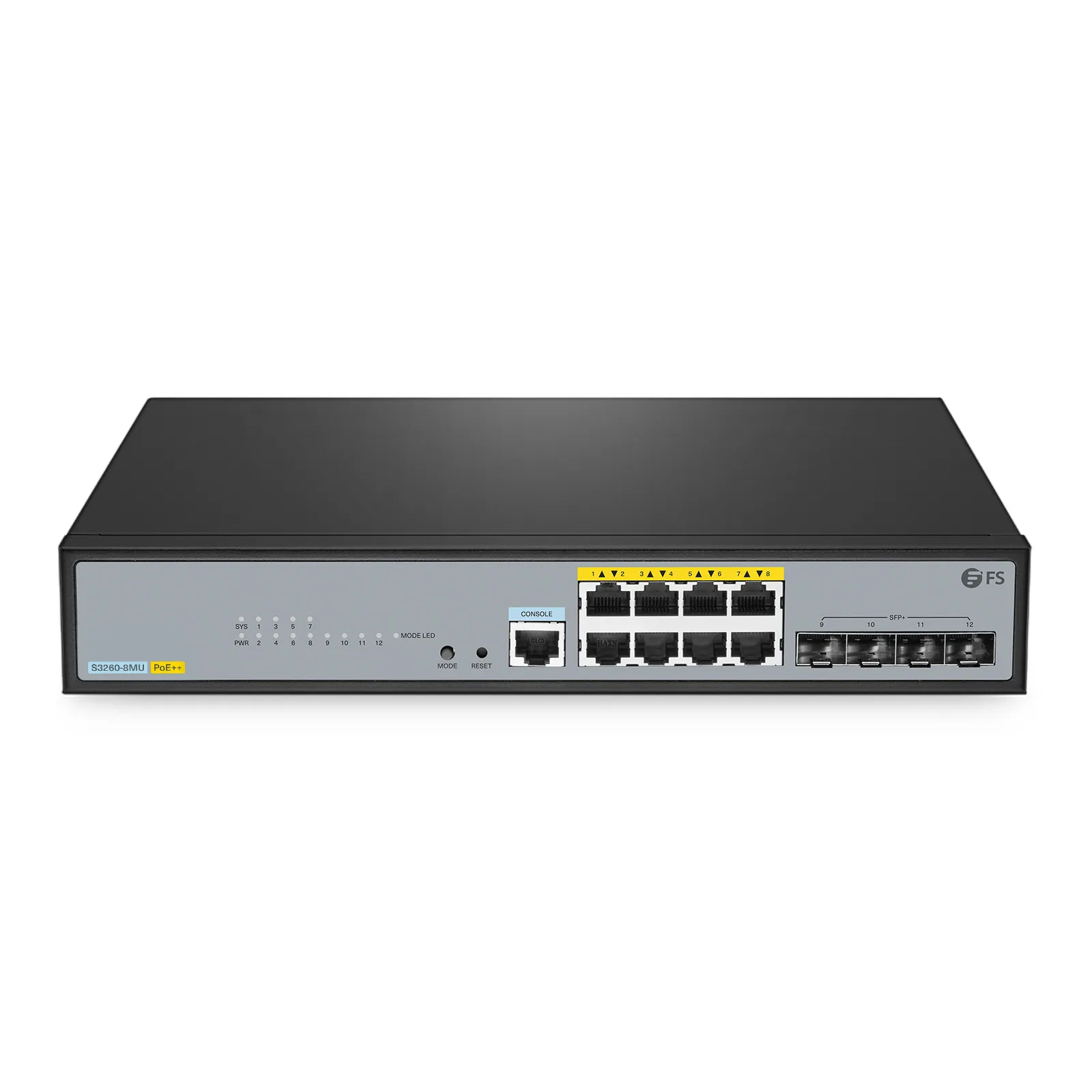 S3260-8MU、8ポート イーサネット L2+ PoE++ スイッチ（8 x 2.5GBASE-T