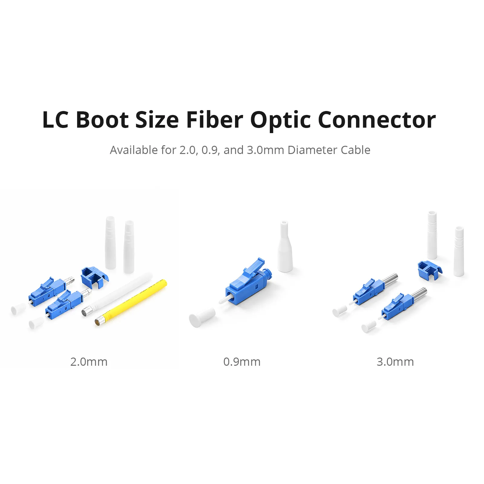 LC UPC Polish Single-mode 9/125 Duplex 2.0mm Boot Size Fiber Optic