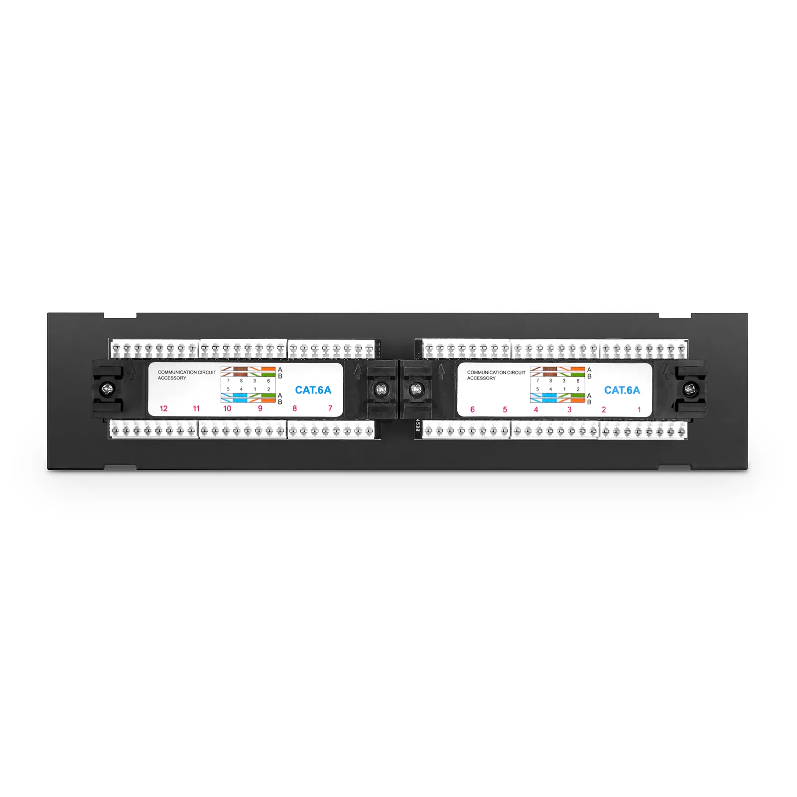Cat6a対応 ウォールマウントパッチパネル（PoE++対応、12ポート