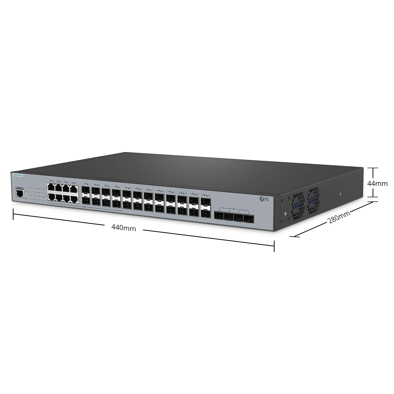 S3900-24F4S-R 24-Port L2+ Stackable Gigabit Switch - FS.com