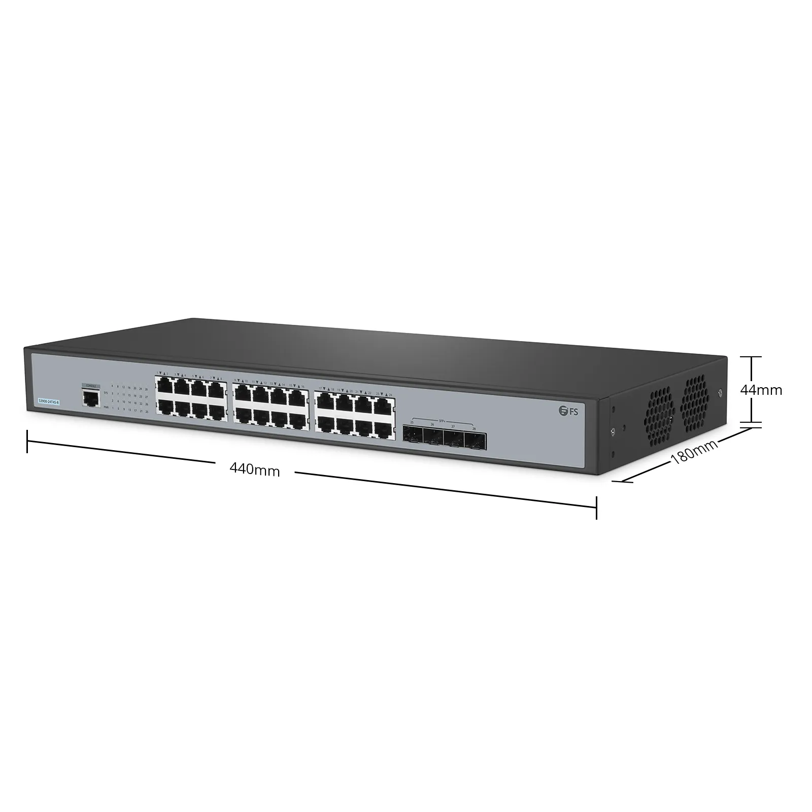S3900-24T4S-R 24-Port L2+ Stackable Gigabit Switch - FS.com United