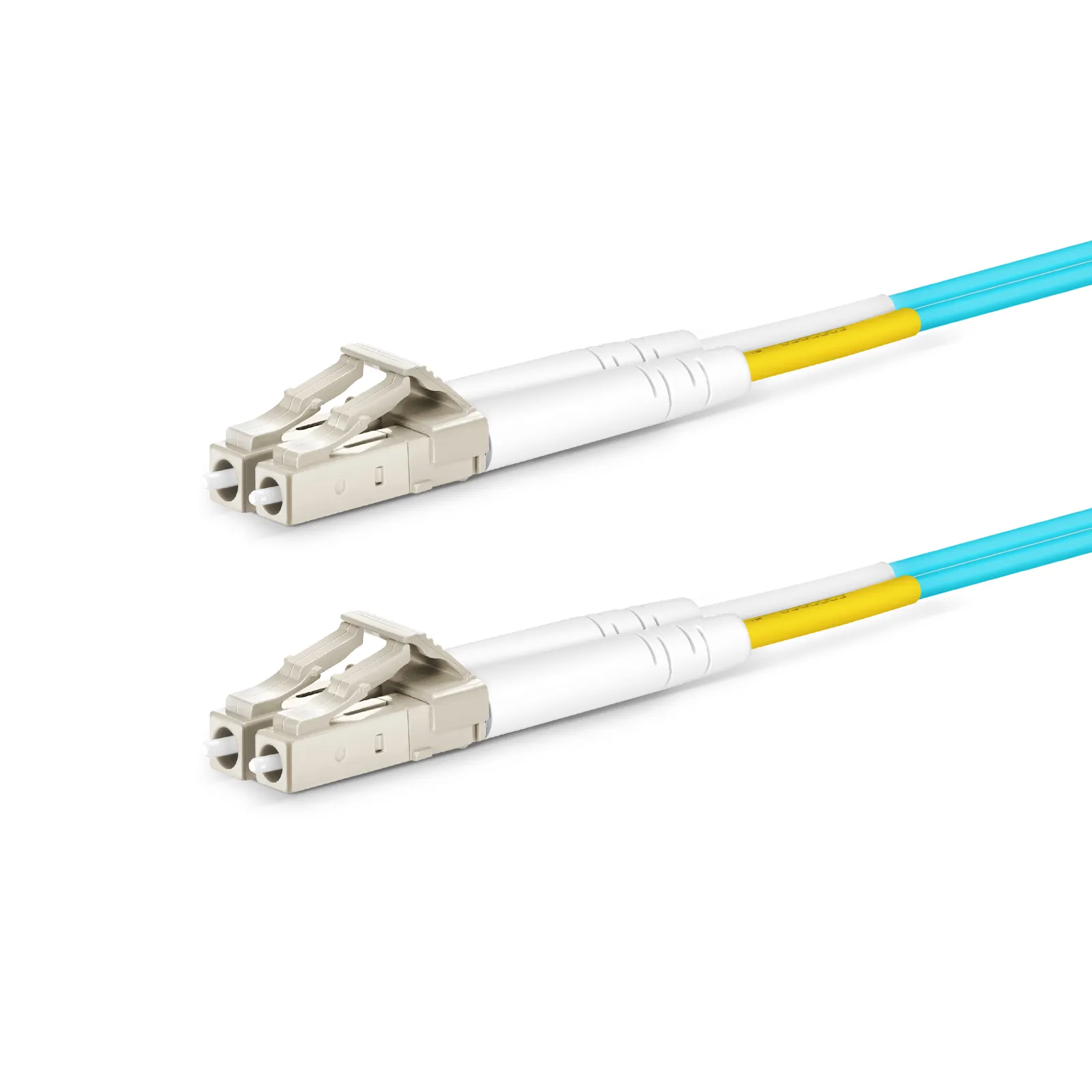OM4 50/125 LC-LC Multimode Fiber Optic Patch Cable Duplex - Aqua
