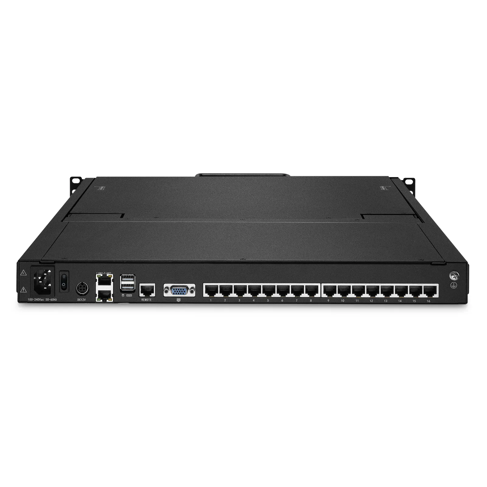 16-Port Cat5 1U Rack-Mount KVM Over IP Switch with 17