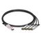 3.5m (11ft) 100G QSFP28 to 4 x 25G SFP28 Passive Direct Attach Copper Breakout Cable for FS Switches This picture is about 1.
