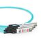 2m (7ft) 100G QSFP28 to 4 x 25G SFP28 Active Optical Breakout Cable for FS Switches This picture is about 6.