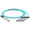 7m (23ft) Brocade 100G-Q28-S28-AOC-0701 Compatible 100G QSFP28 to 4 x 25G SFP28 Active Optical Breakout Cable This picture is about 1.