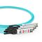 7m (23ft) Brocade 100G-Q28-S28-AOC-0701 Compatible 100G QSFP28 to 4 x 25G SFP28 Active Optical Breakout Cable This picture is about 6.