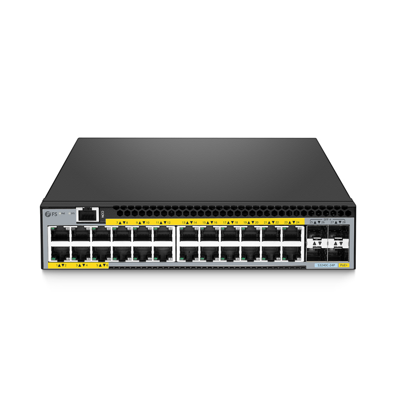 S3240C-24P, 24 x 1Gb RJ45, 4 x 10Gb SFP+, L2+ Managed PoE+ Switch