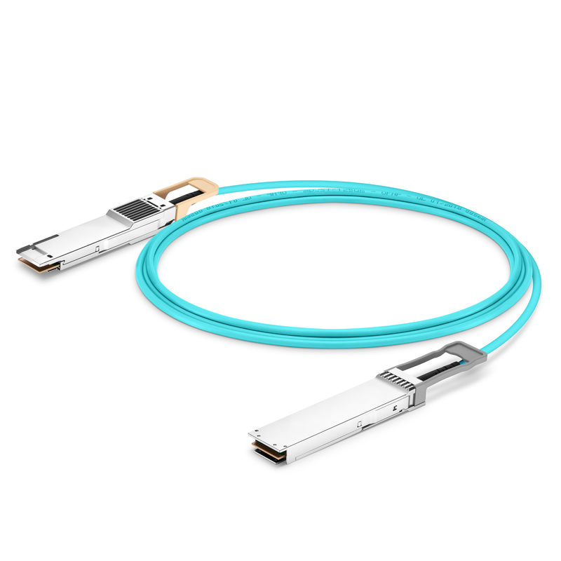 400G OSFPフラットトップからQSFP-DD AOC, 10m (33ft)