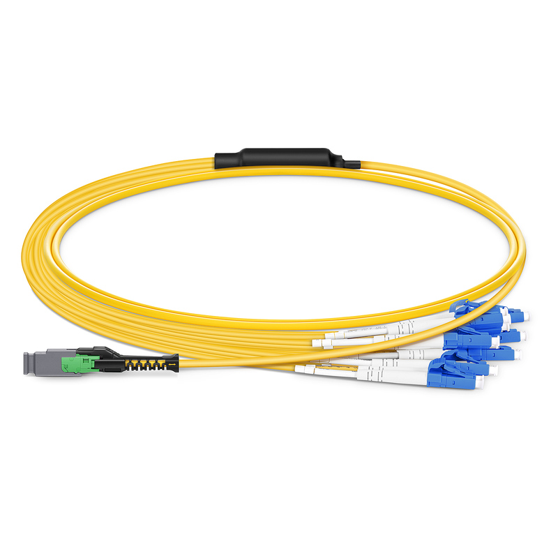 MMC-16 APC vers 8 x LC UPC Harness, 16 Fibres, OS2, Polarité Jumper, 1m (3ft)