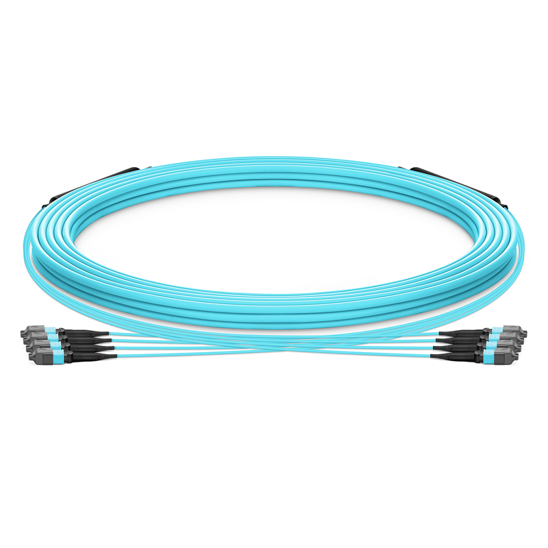 MTP-12 to MTP-12 UPC Trunk Cable, Female, 48 Fibers, OM3, Type B, 30m (98ft)