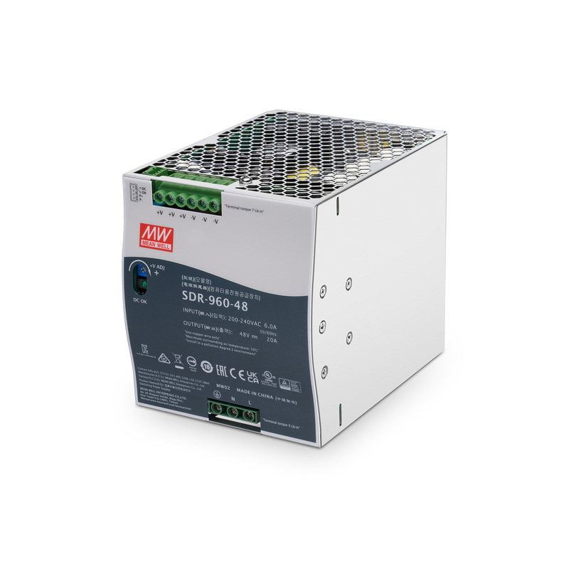 960W DIN Rail High-Performance Industrial Power Supply