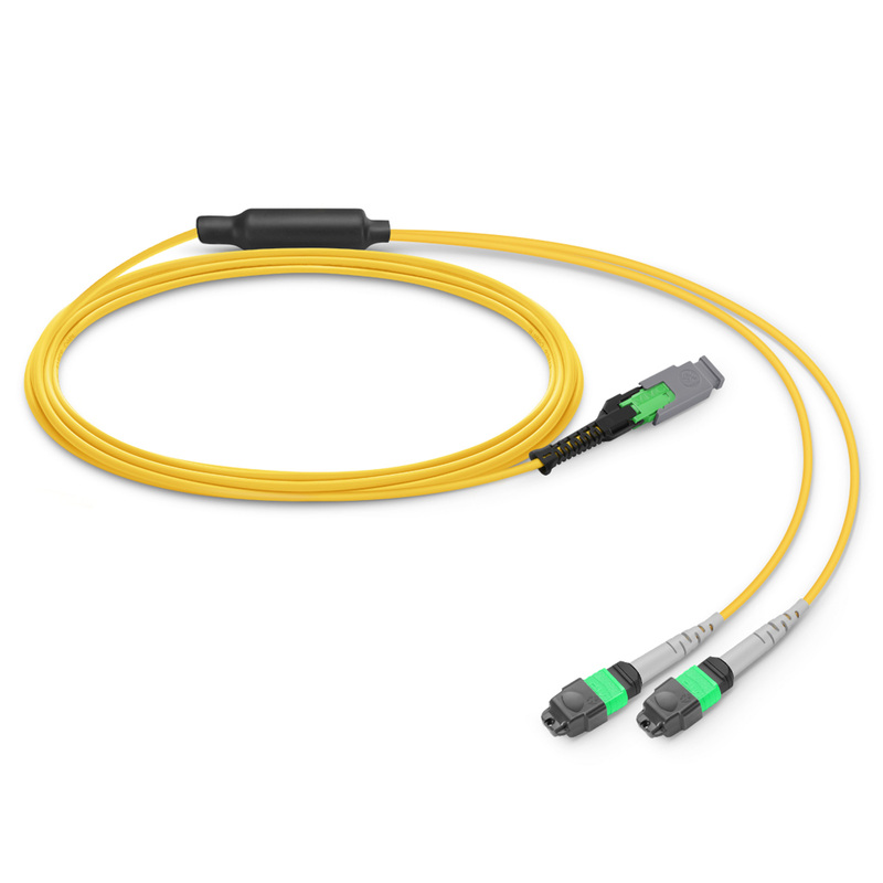 Câble breakout MMC-16 vers 2 x MTP-8 APC, 16 fibres, OS2, polarité Jarretière, 1m (3ft)