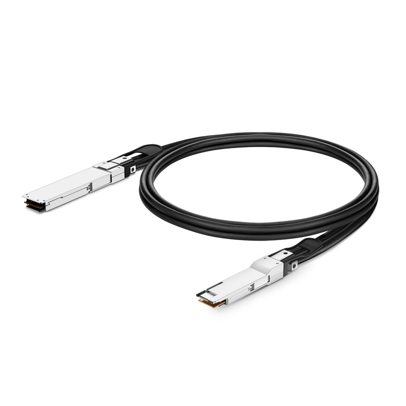 400G OSFPフラットトップ ～ QSFP-DD パッシブDAC, 3m (10ft)