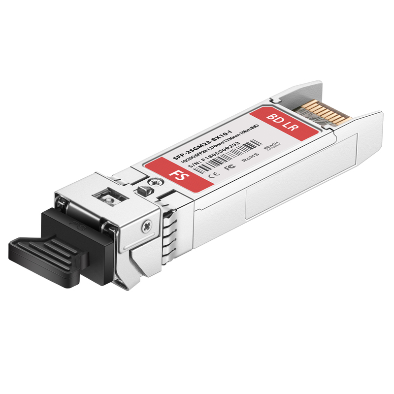 Cisco SFP-10/25G-BXU-I Compatible 10/25GBASE-U SFP28 BiDi 1270nm-TX/1330nm-RX 10km Simplex LC/UPC SMF Transceiver Module (Industrial)