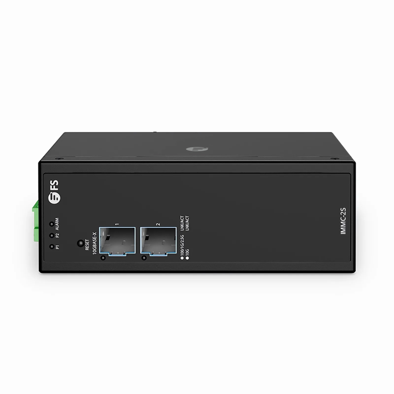 Industrial Managed 100M/1G/2.5G/10GBase-X SFP+ to 100M/1G/2.5G/10GBase-X SFP+ Converter