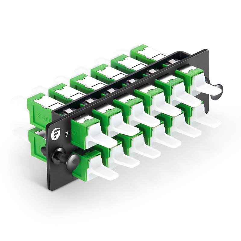 FHD® Adapter Panel, 12 x LSH APC Simplex (Green), 12 Fibers, OS2