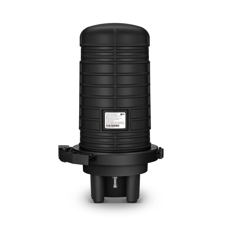 72 Fibers 1In-4Out Dome Fiber Optic Splice Closure, Mechanical Seal and Heat Shrink Seal, with 1 Pre-installed Fusion Splice Tray