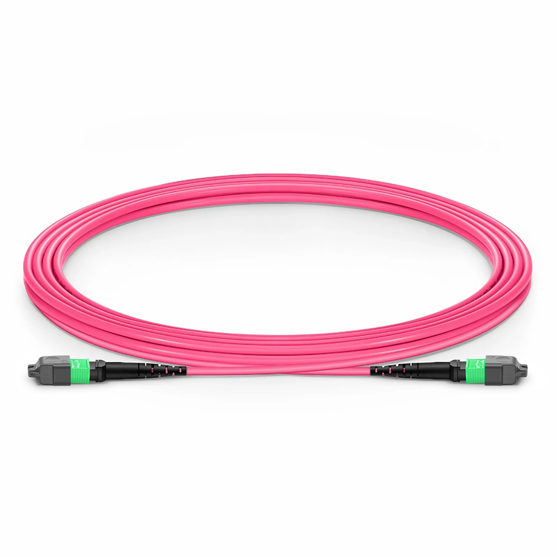 MTP-12 to MTP-12 APC Jumper, 8 Fibers, OM4, Type B, 3m (10ft)