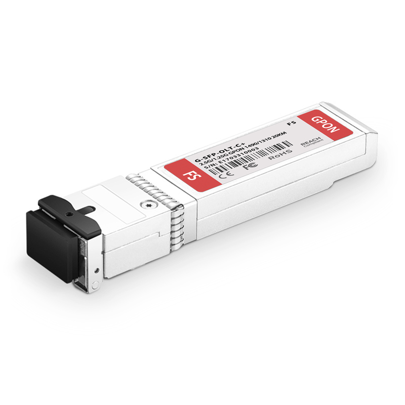 GPON OLT SFP 1490nm-TX/1310nm-RX 2.488G-TX/1.244G-RX Class C+ 20km Simplex SC/UPC SMF Transceiver Module for FS Switches