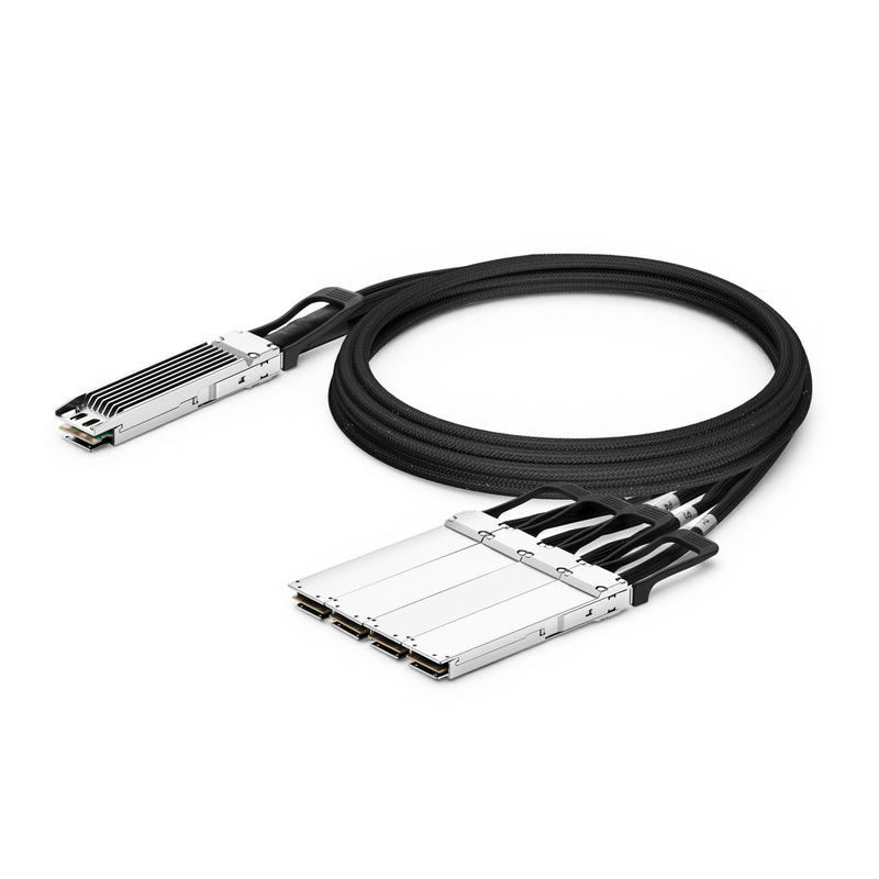 800G OSFPフィン付きトップ ～ 4x 200G OSFPフラットトップ NDRアクティブブレイクアウトDAC、NVIDIA（IB）, 1m (3ft)