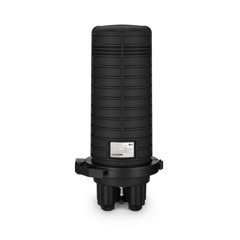 144 Fibers 1In-4Out Dome Fiber Optic Splice Closure, Mechanical Seal, with 1 Pre-installed Fusion Splice Tray