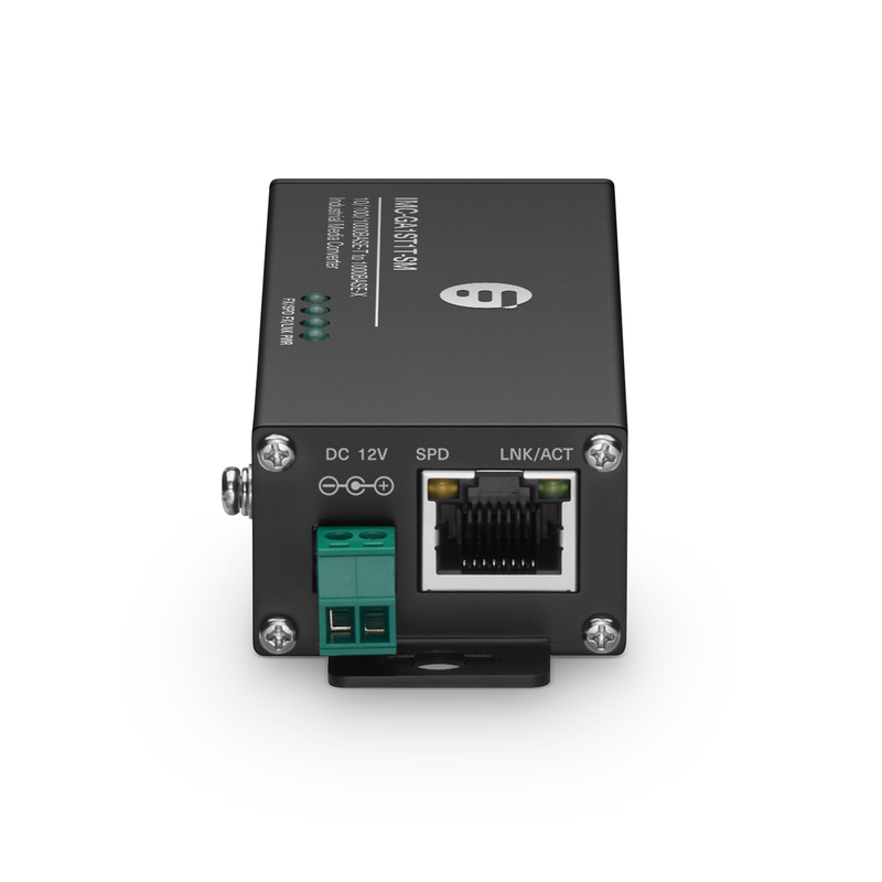 Mini Industrial Unmanaged 10/100/1000Base-T RJ45 to 1000Base-X ST Converter