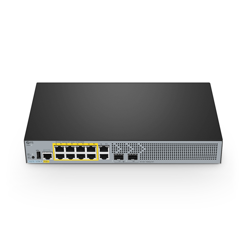 S3270-10TM-P, 10 x 1Gb RJ45, 2 x 1/2.5Gb SFP, L2+ Managed PoE+ Switch