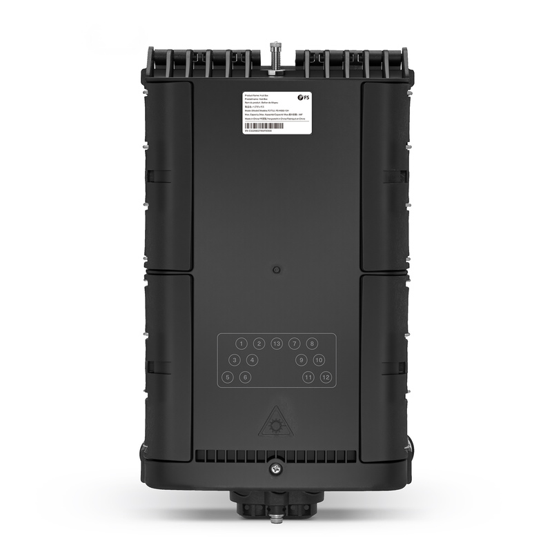 Fully Pre-Terminated Hub Box, 1 Uncut Port & 13 SC/APC Hardened Adapters, Mechanical Seal, Supports 1x 2/ 1x 4/ 1x 8 Mini Splitters