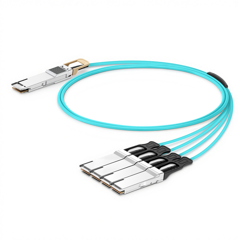 3m (10ft) Arista Networks Compatible 400G QSFP-DD 8 x 50G PAM4 to 4 x 100G QSFP28 4 x 25G NRZ Active Optical Breakout Cable