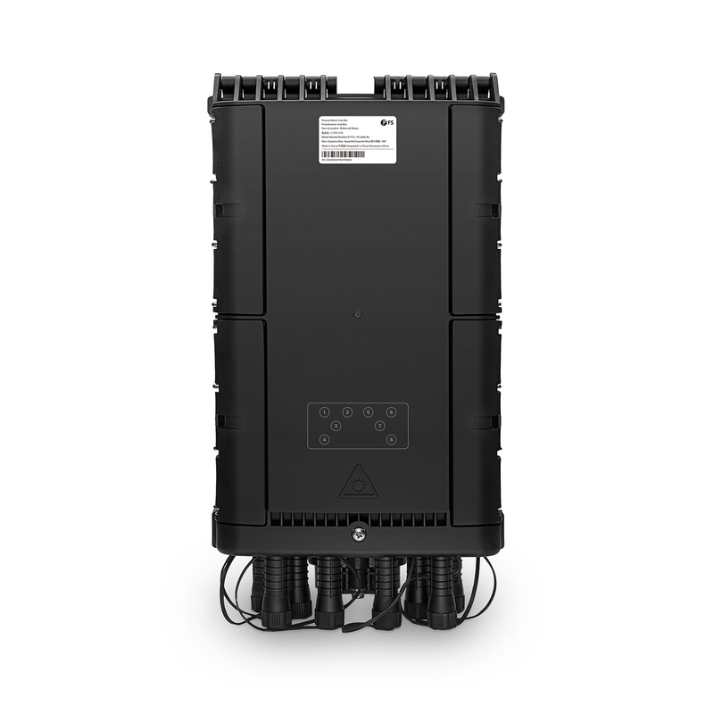 Universal Pre-Terminated Hub Box, 1 Uncut port, 8 SC/APC Adapters, Mechanical Seal, Supports 1x 2/ 1x 4/ 1x 8 Mini Splitters