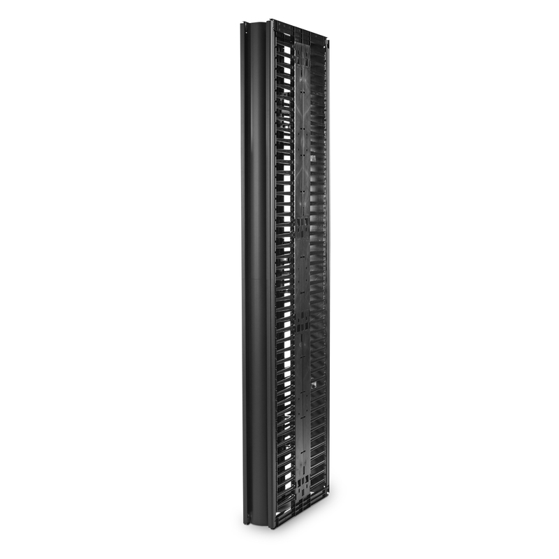 APC NetShelter High-Capacity Vertical Dual Sided Cable Manager for 2 & 4-Post Racks, 44RU, Bend Radius Finger with Cover, 6 in. Wide