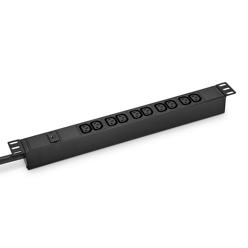 5.76kW Single-Phase Basic PDU, 10 x C13 Outlets, NEMA L6-30P Plug
