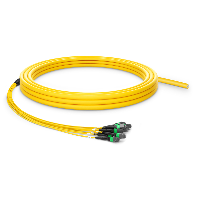 30m (98ft) MTP&reg; Pigtail Trunk Cable, MTP-12&reg; APC (Female) to Unterminated, 144 Fibers, Single Mode (OS2), LSZH, 0.35dB Max, Double Jacket