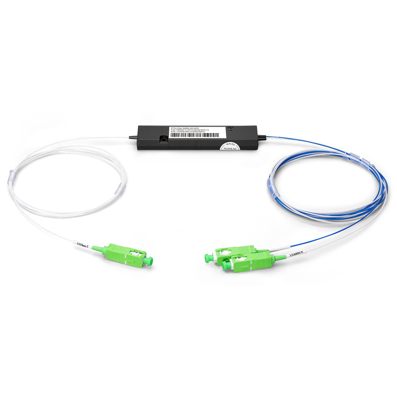 FWDM-T13R15-AB-90-SCA-15, T1310/R1550nm Filter Wavelength Division Multiplexer, ABS Module, SC/APC, 900μm, 1.5m